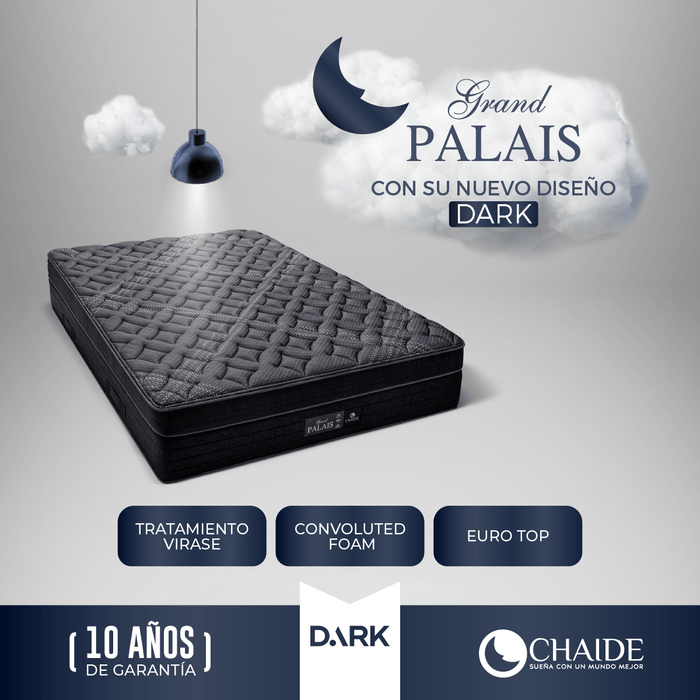 Compra - Chaide  - Colchón Grand Palais Dark 2 1/2 Plazas| Negro