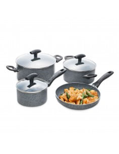 Umco - Set Ollas Black Stone 7 Piezas| Gris