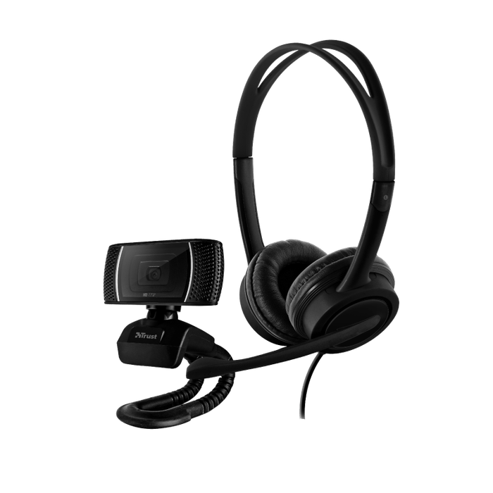 Trust - Combo 2 en 1 Home Office doba | Negro