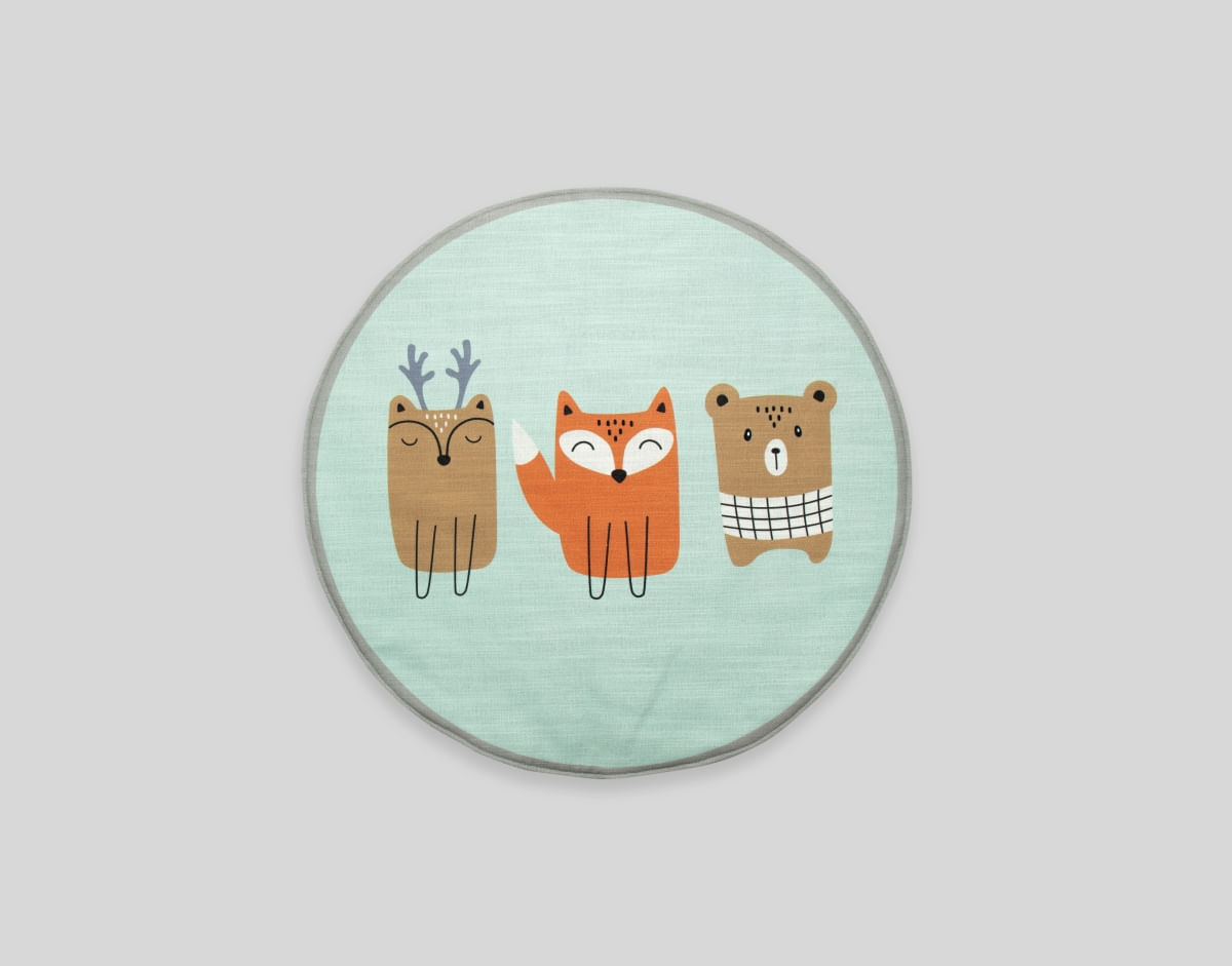 Kalido - Alfombra Wild Forest Friends | Menta