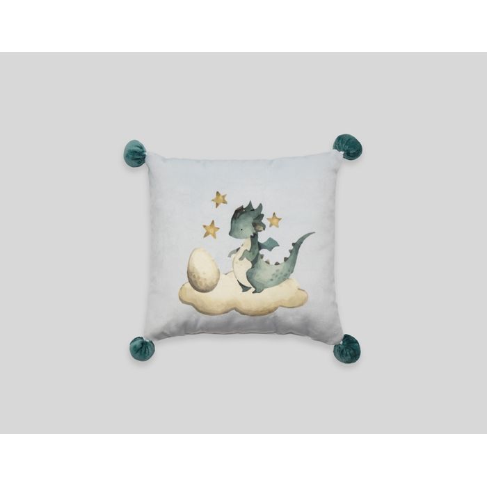 Kalido - Cojín Dragon Dreams Pompón | Multicolor