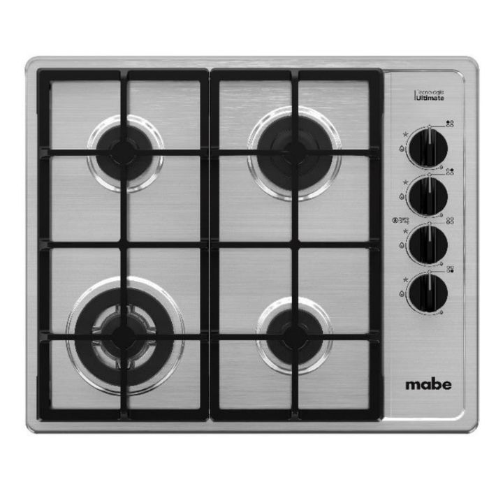 Mabe - Encimera a Gas CMG6054LA-2EC 4Q 60CM | Inox