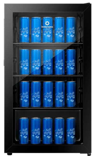 Indurama - Vitrinas VFV-120 | 94 litros Negro
