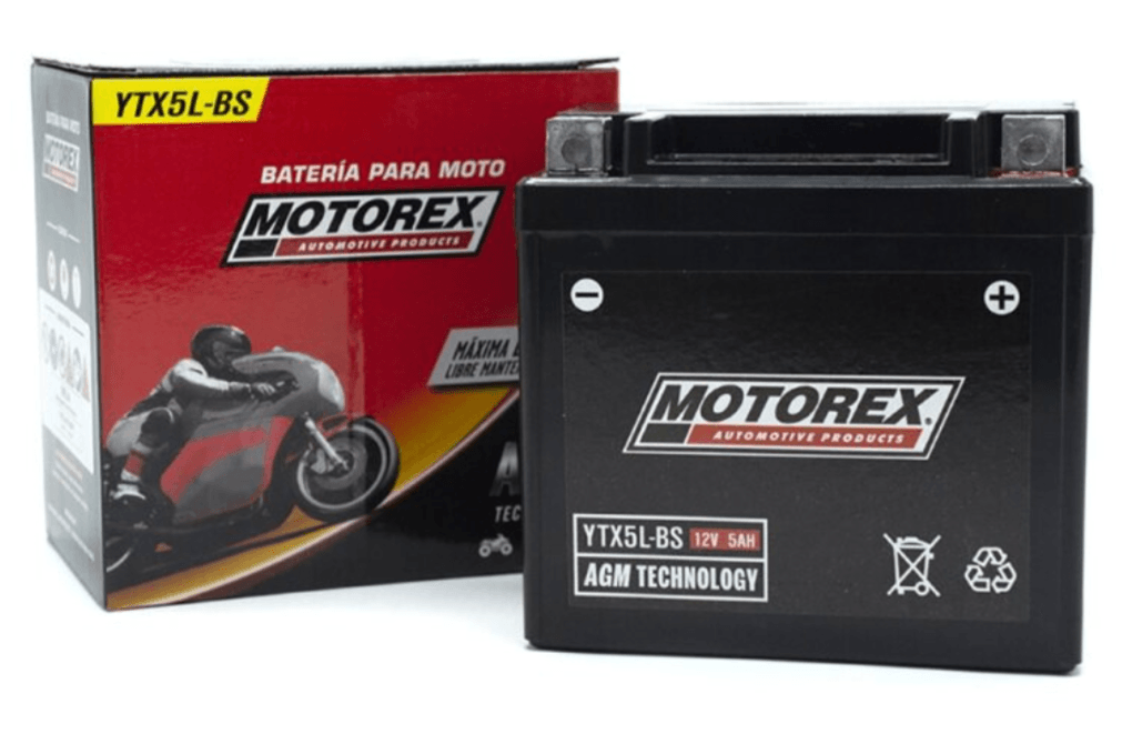 Motorex - Bateria de Moto YTX5L-BS.AGM | Negro