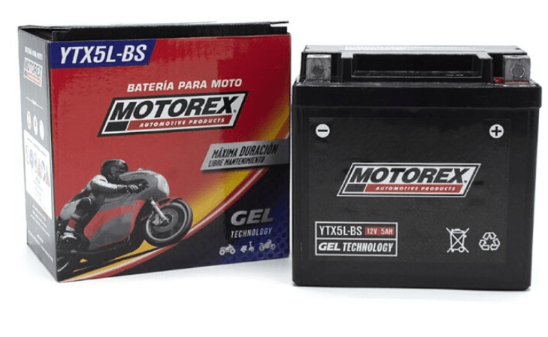 Motorex - Bateria de Moto YTX5L-BS.GEL | Negro