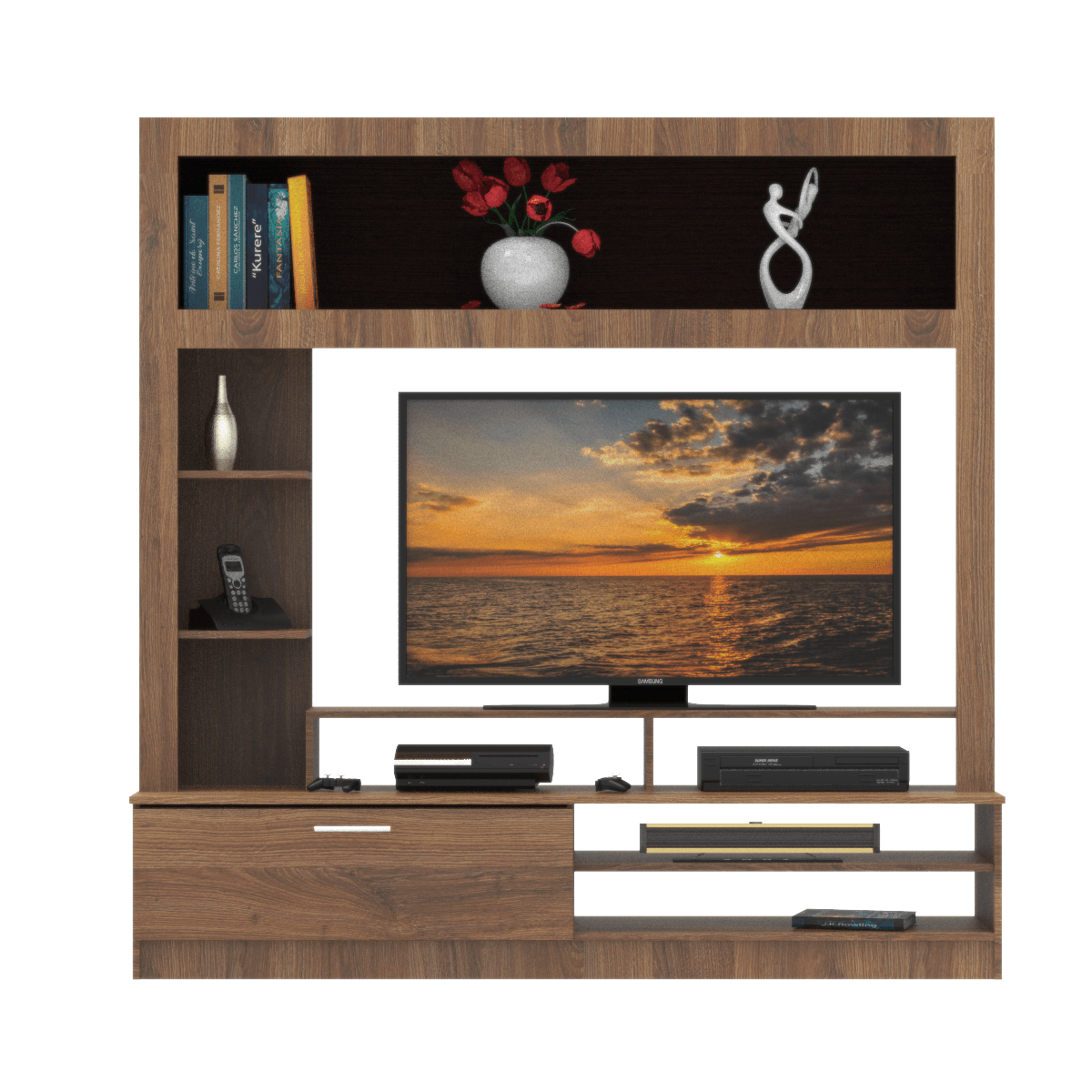 Centro de Entretenimiento 51-60 PULGADAS ESPARTA-MD | Cafe Oscuro