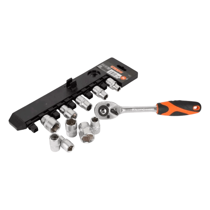 Juego de Ratchet Kendo Mando-3/8" Dados 10-24Mm 11Pz