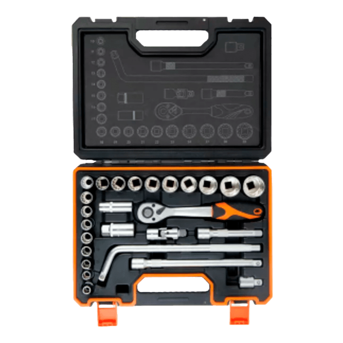 Juego de Dados Ratchet Kendo Mando-1/2" 10-32Mm 26Pz