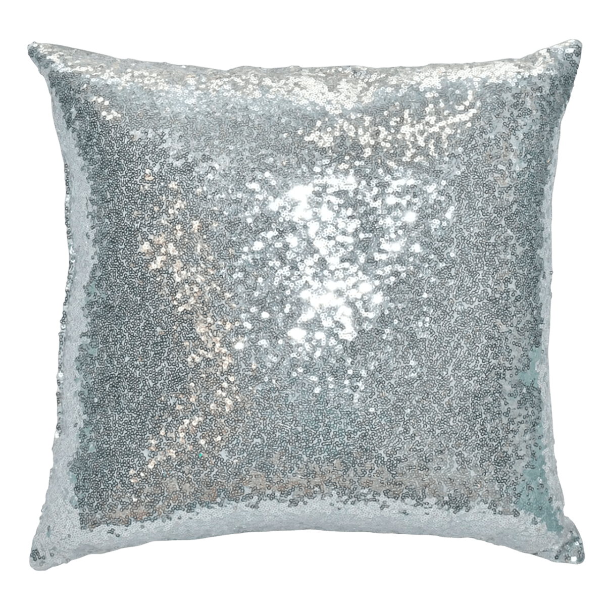 Cojín Básico Lentejuela Plata Ref:45X45Xcm