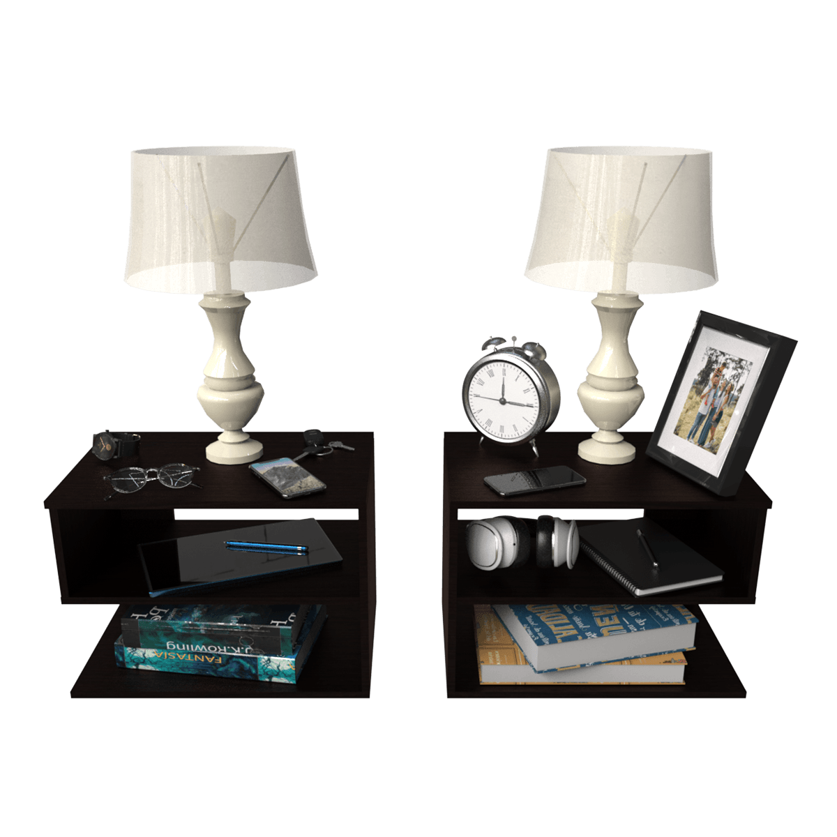 Set de Veladores Mueble Facil Pekin Café
