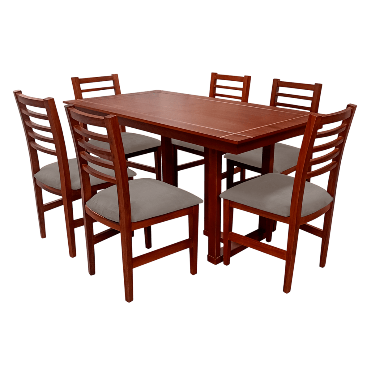 Juego de Comedor Mx Muebles Dallas 6P-8Mcsi0C 8Siar18 Gris