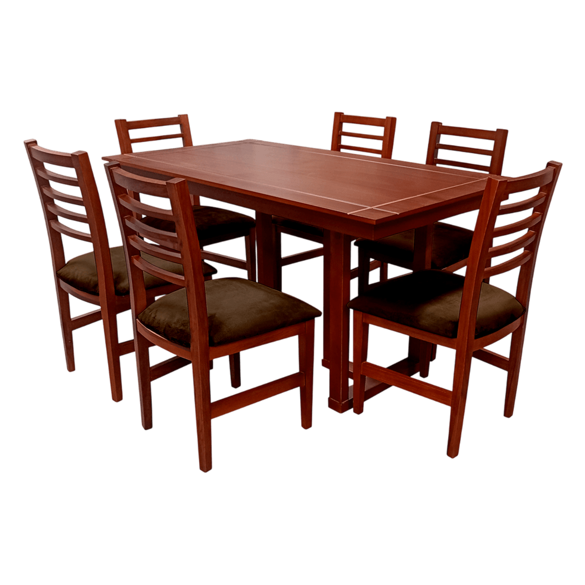 Juego de Comedor Mx Muebles Dallas 6P-8Mcsi0C 8Siar40 Café