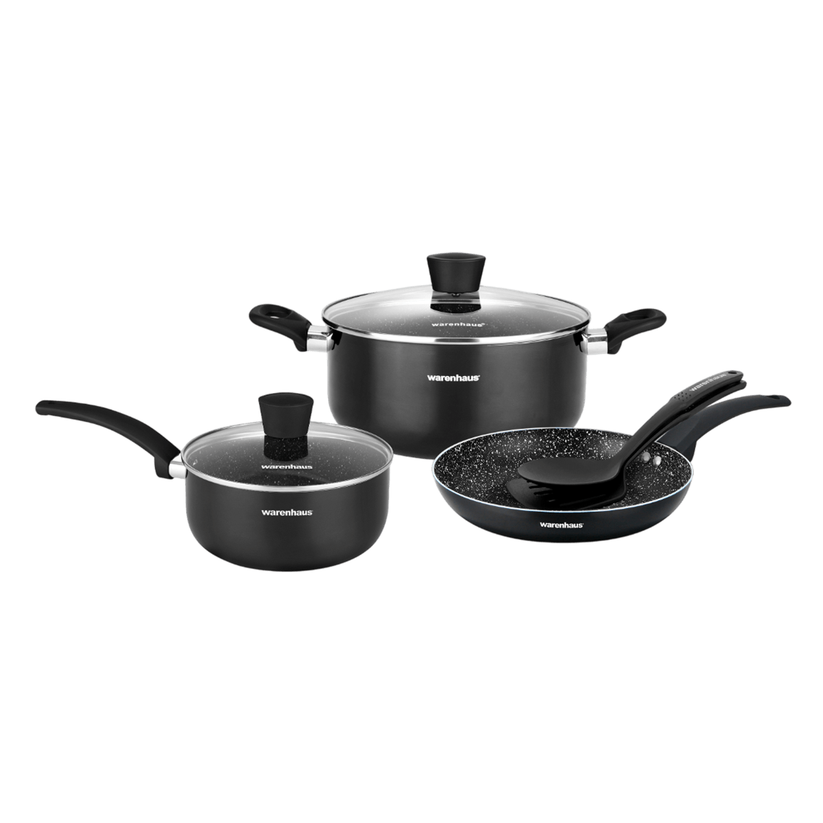 Juego de Ollas Warenhaus M35911 Atria 7Pzs Negro