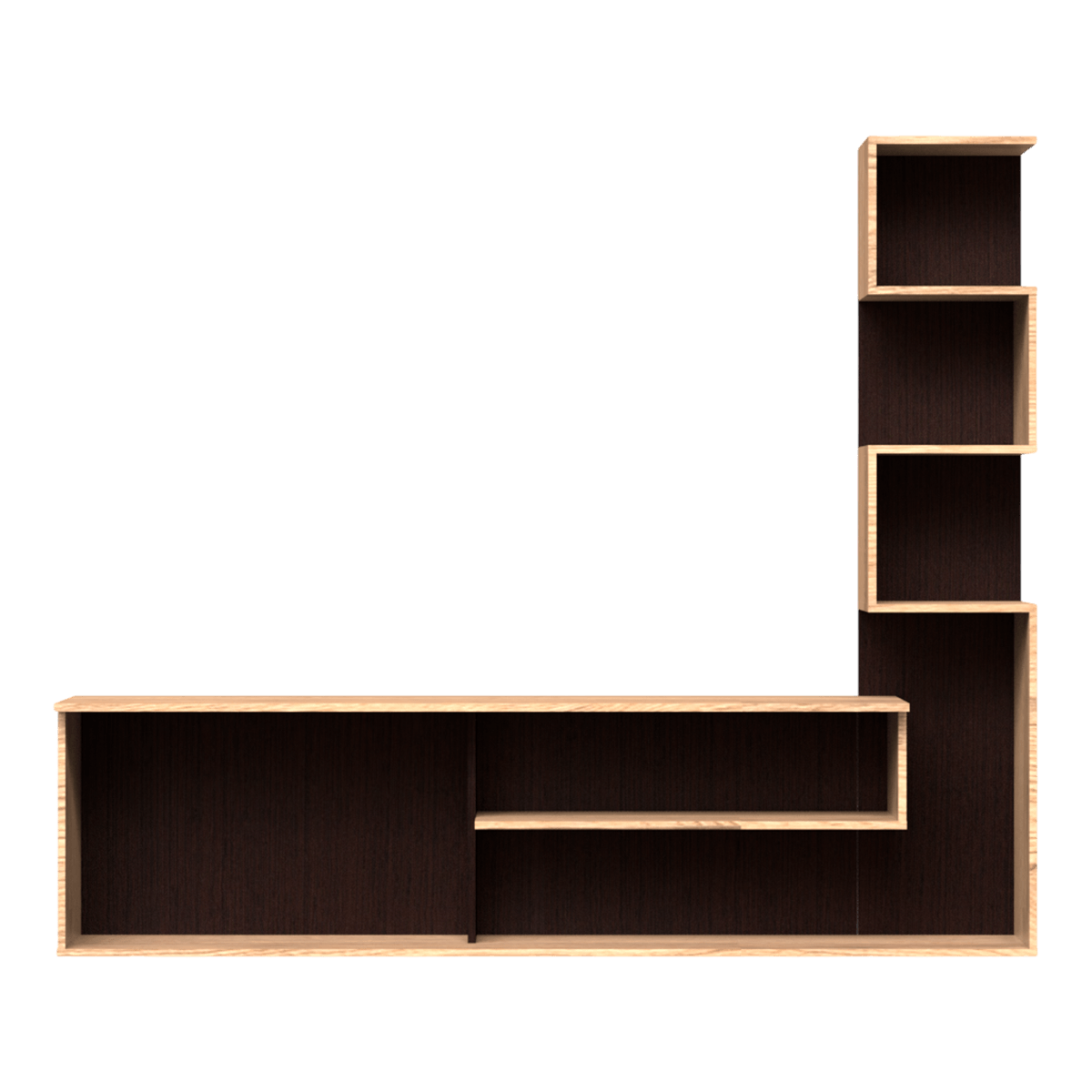 Centro de Entretenimiento Mueble Fácil Vayu X00E187Rw Café 65"